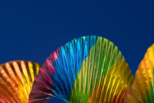 Colorful abstract background with vibrant folded pattern