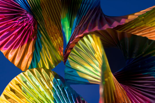 Colorful abstract background with vibrant folds