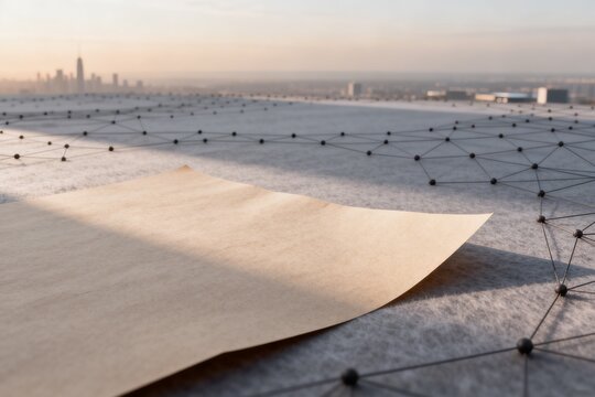 Network Connection Pattern with Blank Paper Sheet