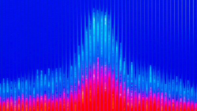 Colorful data wave background shows movement and energy in design