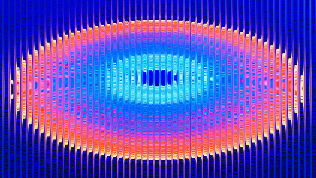 Colorful data wave adds visual interest to the design