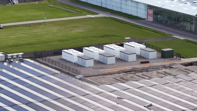 Aerial View of Battery Energy Storage System