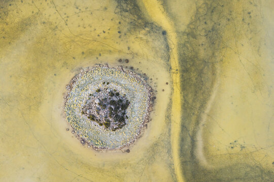 Aerial patterns of Cotacotani Lagoon lakes, Chile