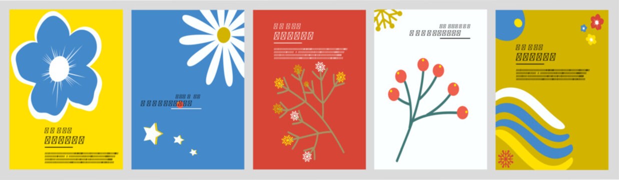 Playful Floral and Nature-Themed Graphic Design Set