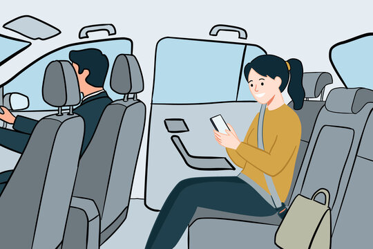 Shared mobility in urban transportation illustration