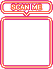 Obraz premium Neon Scan Me Frame