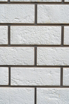 White brick wall texture for background use