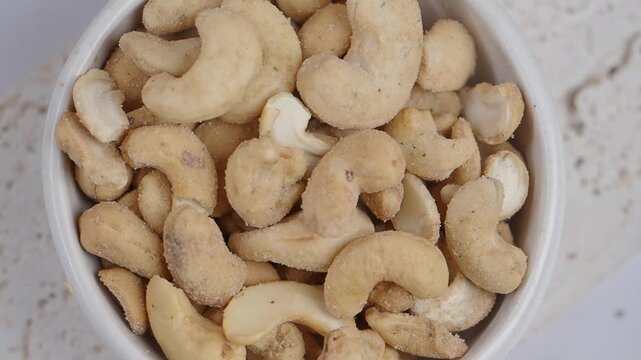 Cashews in a bowl ready for snacking or cooking