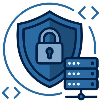 Secure Server Hosting And Cybersecurity Data Protection Shield