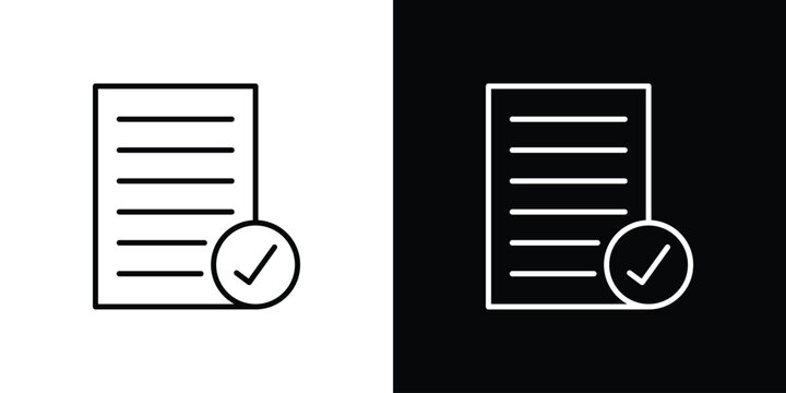 Accept document icon in vector. Logotype icons