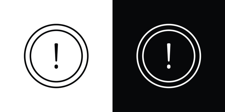 Alarm exclamation icon in vector. Logotype icons