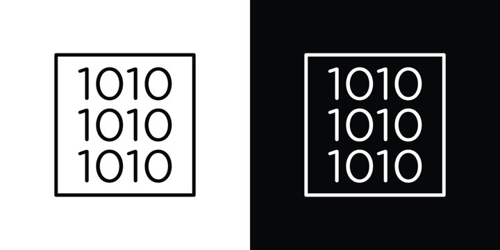 Binary code icon in vector. Logotype icons