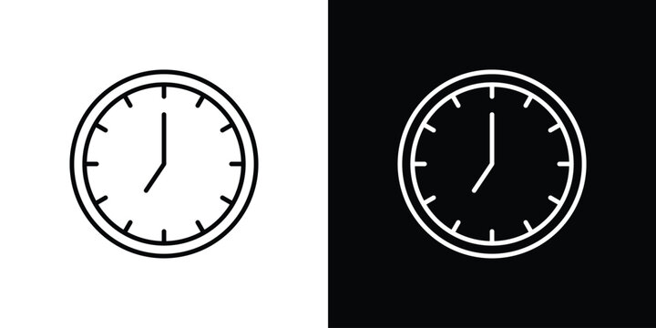 Clock seven icon in vector. Logotype icons