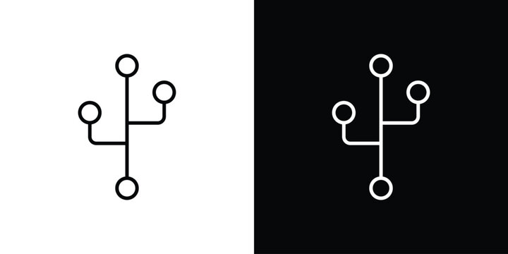 Code branch icon in vector. Logotype icons