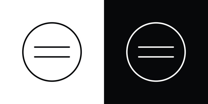 Equality icon in vector. Logotype icons