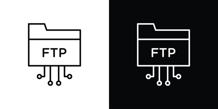 FTP icon in vector. Logotype icons