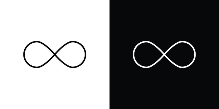 Infinity icon in vector. Logotype icons