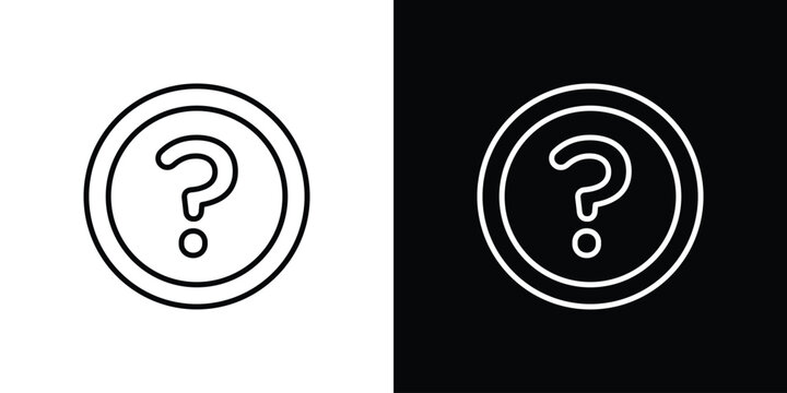 Interrogation icon in vector. Logotype icons