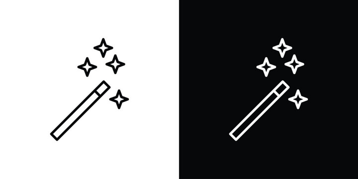 Magic wand icon in vector. Logotype icons