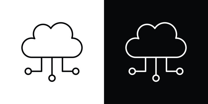 Network cloud icon in vector. Logotype icons