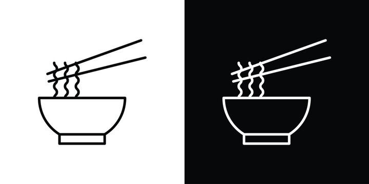 Noodles icon in vector. Logotype icons