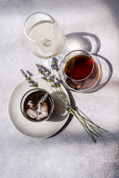 Ice coffee with refreshing summer beverages