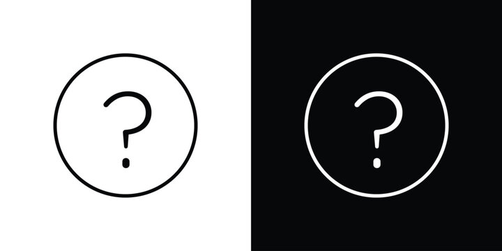 Question icon in vector. Logotype icons
