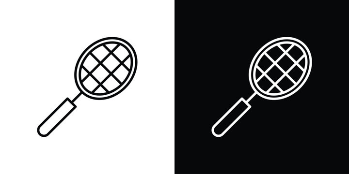 Racquet icon in vector. Logotype icons