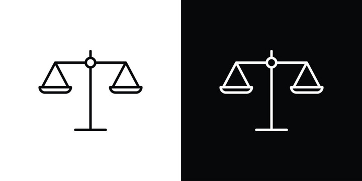 Scale icon in vector. Logotype icons