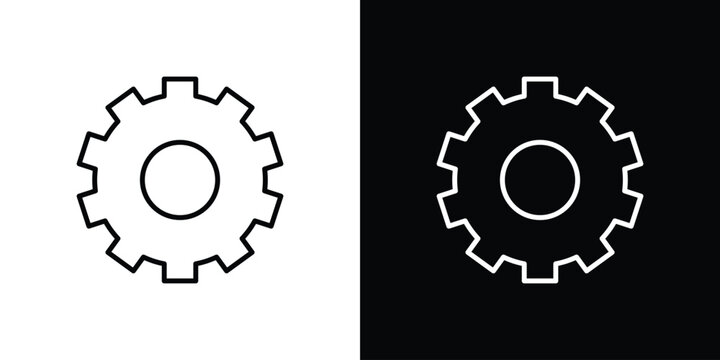 Settings icon in vector. Logotype icons