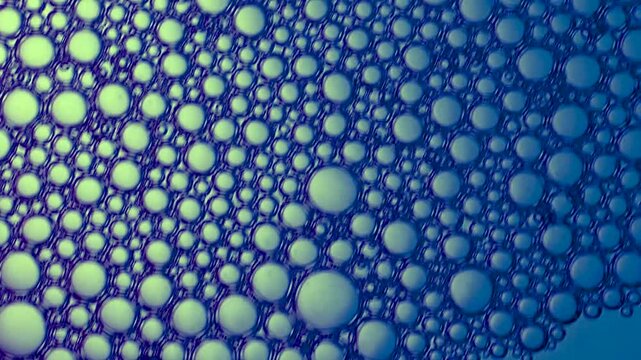 Abstract bubbles forming a foamy structure