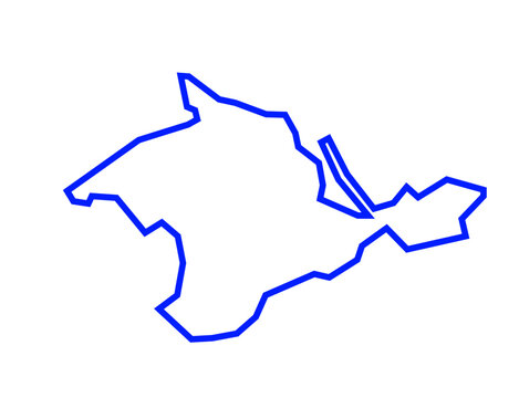 Title: Map of Crimea Peninsula Geographic Outline Vector Illustration