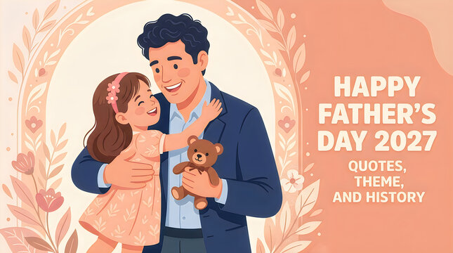 Happy fathers day 2027 celebration with father and daughter