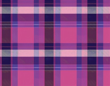 national tartan seamless madras texture pattern background regular textile check fabric plaid in pink and violet colors