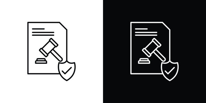 Code of conduct icon symbol black illustration set. line and flat designs