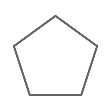 Stroke pentagon geometric shape transparent png