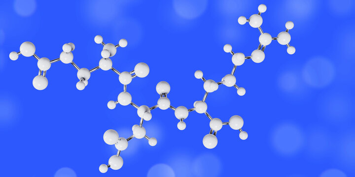 EDR peptide molecule, synthetic tripeptide of sequence Glu-Asp-Arg, glutamyl aspartyl arginine amino acid chain, brain and vascular bioregulator, geroprotector for anti aging. 3D render