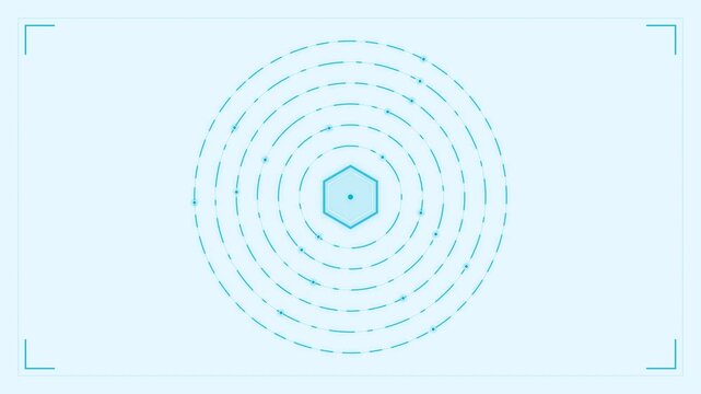 Motion of concentric circles in digital animation for visual effects and graphic design.