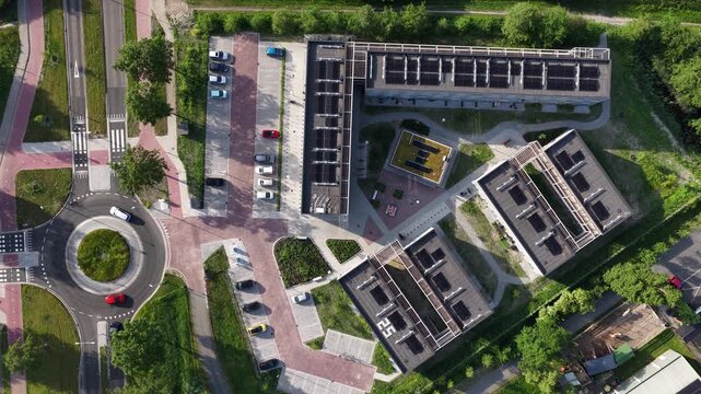 Aerial View of Prefabricated Modular Homes