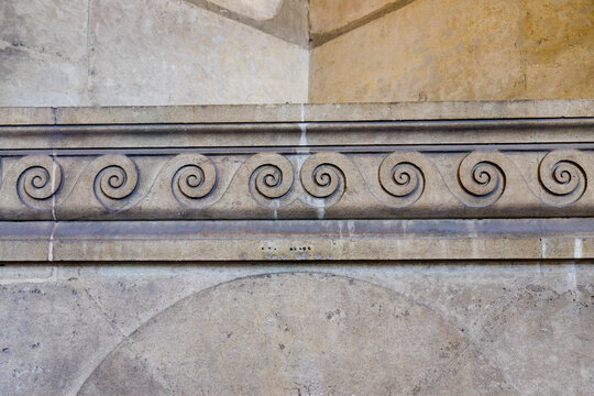 Stone Scroll Frieze Detail