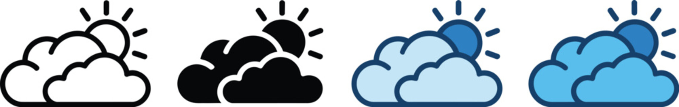 Weather Data Capture Vector Icon Featuring Cloud Sun Climate Monitoring