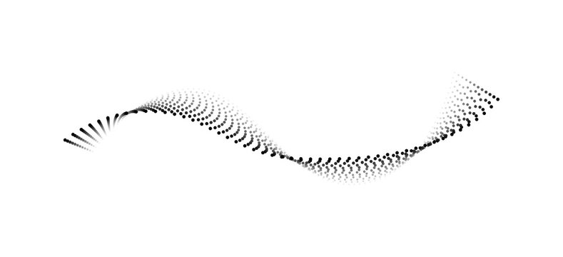 Abstract Particle Wave Flowing Dotted Lines Dynamic Element for Modern Background and Design