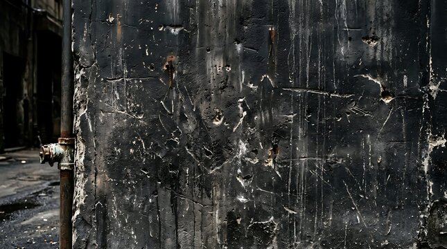 Dark grungy wooden wall background texture.