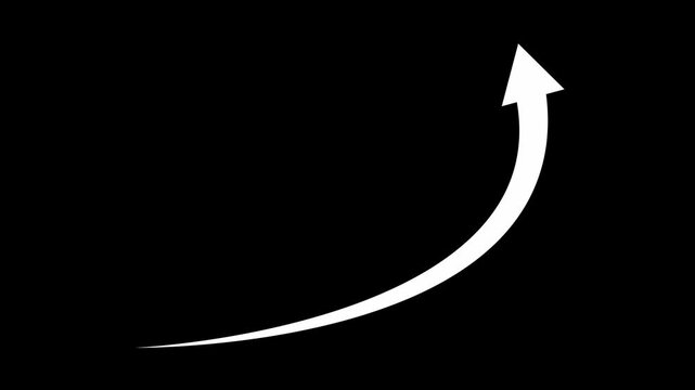 Black upward arrow business growth success progress vector illustration icon