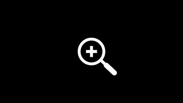 Magnifier with plus sign icon for zoom in function