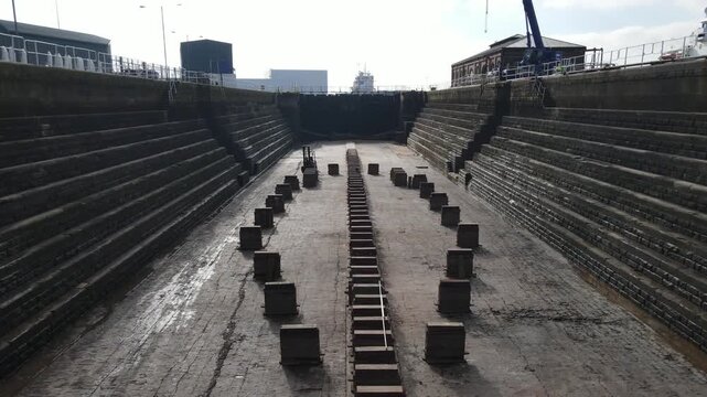 Empty drydock