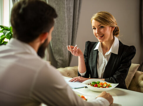 Business Lunch Discussion.