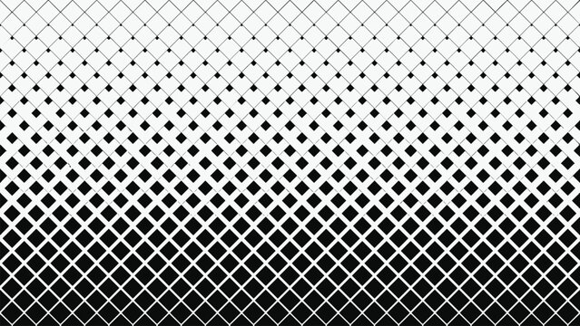 Black and White Geometric Gradient Pattern of Intersecting Diamonds