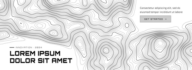 Obraz premium Layer digital map line pattern with ocean and sea. Topography contour topographic nautical abstract terrain design featuring. World 3d landscape topograph illustration for modern graphic.