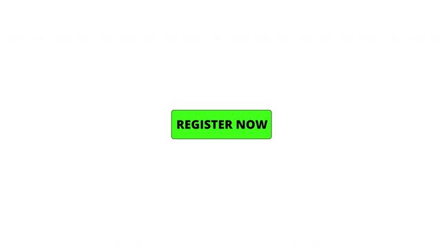 Register Now Button Animation with Transparent Background, Professional Website Signup Call To Action Button Animation in 4K.